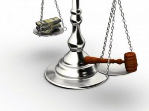 Justice Scales Corruption