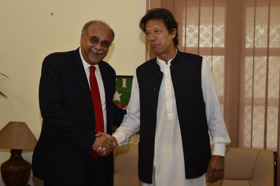 Imran Khan and Najam Sethi discuss 2013 poll administration