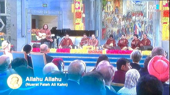 Rahat Fatah Ali Khan performing at Nobel Peace Prize Ceremony in Oslo