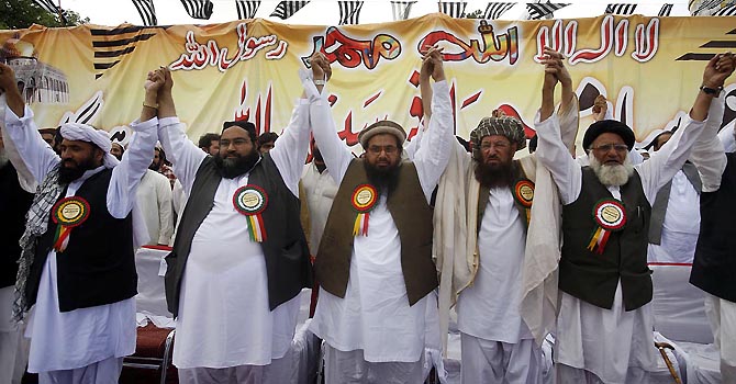 Tahir Ashrafi, Hafiz Saeed, Samiul Haq