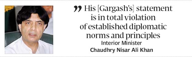 Chaudhry Nisar response to Anwar Mohammed Gargash