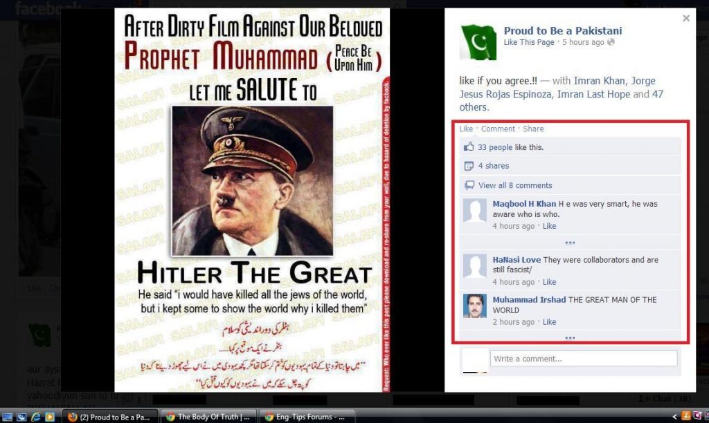 Pakistan Hitler praise