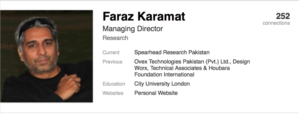 Faraz Karamat Spearhead Research