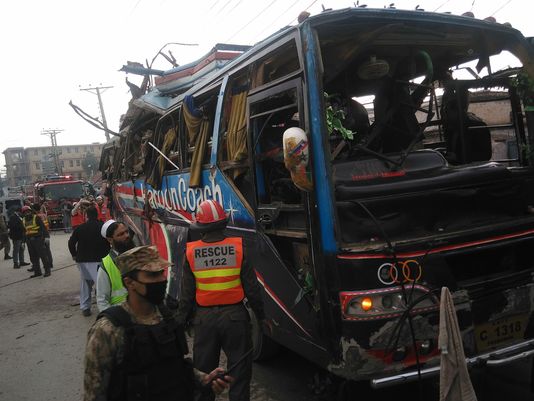 Peshawar bus blast