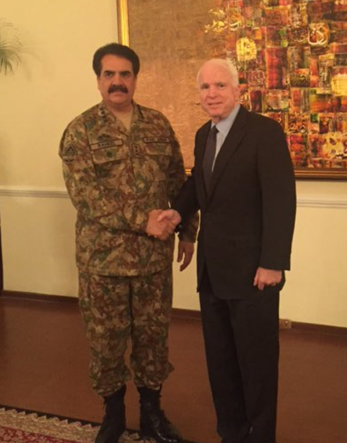 John Mccain and Gen Raheel