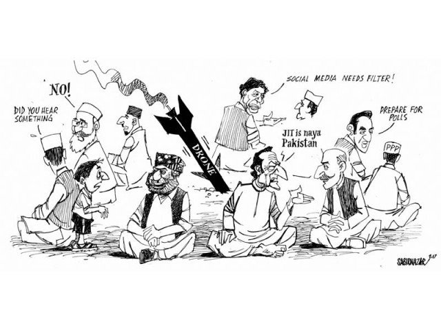 Sabir Nazar cartoon on drone strike